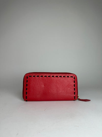 Vintage Vivienne Westwood Zippy Leather Wallet Red