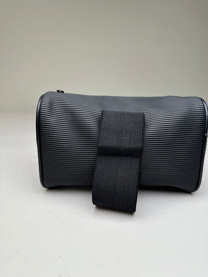 Vintage Issey Miyake Embossed Logo Pouch Black Synthetic