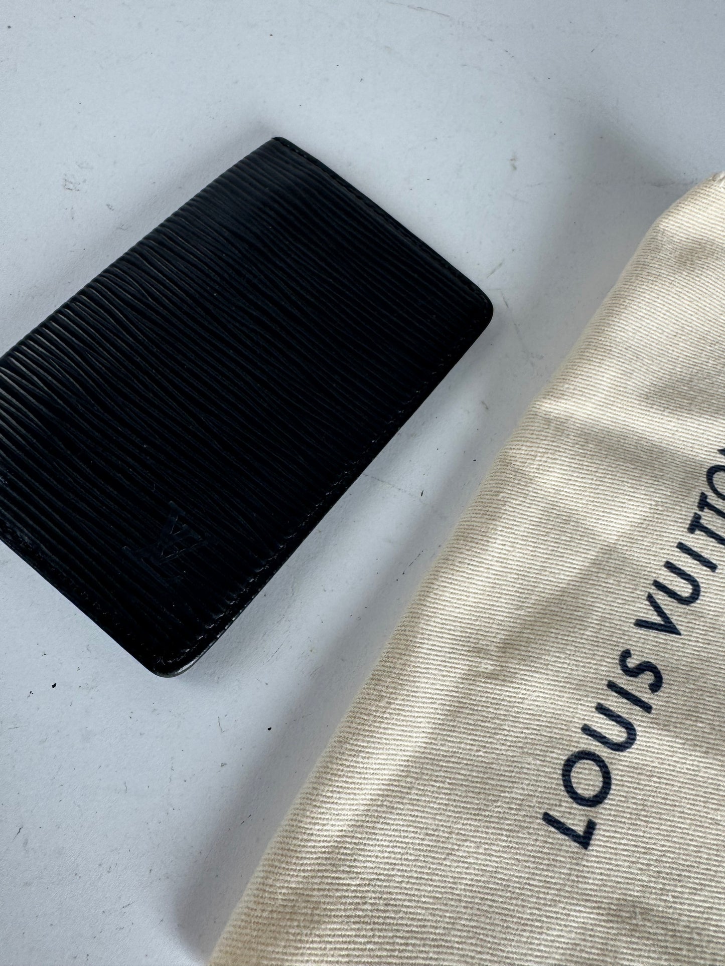 Vintage Louis Vuitton EPI Leather Card Holder Black