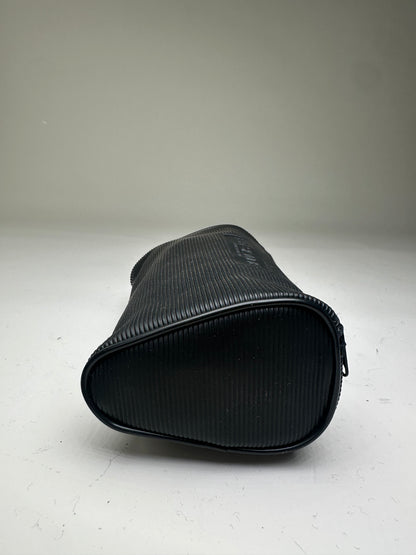 Vintage Issey Miyake Embossed Logo Pouch Black Synthetic