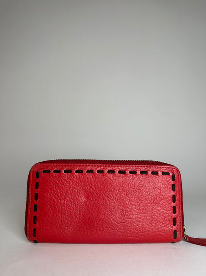 Vintage Vivienne Westwood Zippy Leather Wallet Red