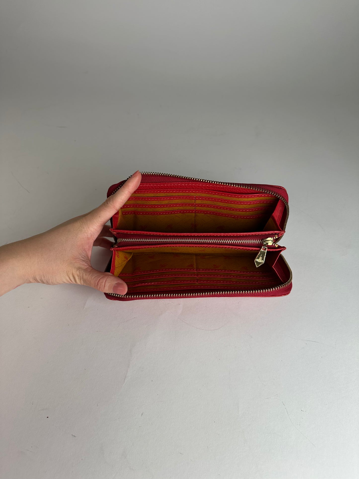 Vintage Vivienne Westwood Zippy Leather Wallet Red