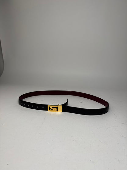 Vintage Celine Carriage Leather Belt black