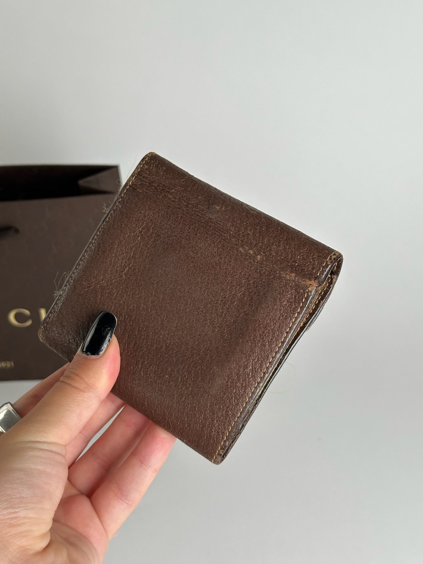Vintage Gucci Horsebit Leather Wallet Brown
