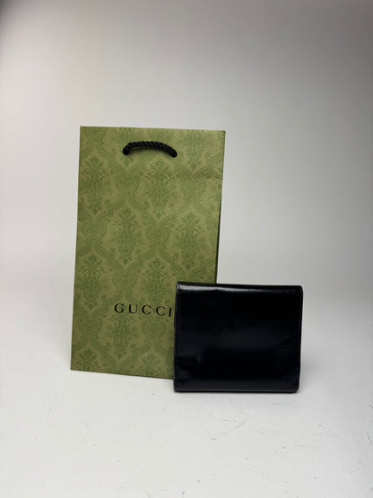 Vintage Gucci patent leather organizer / card holder black