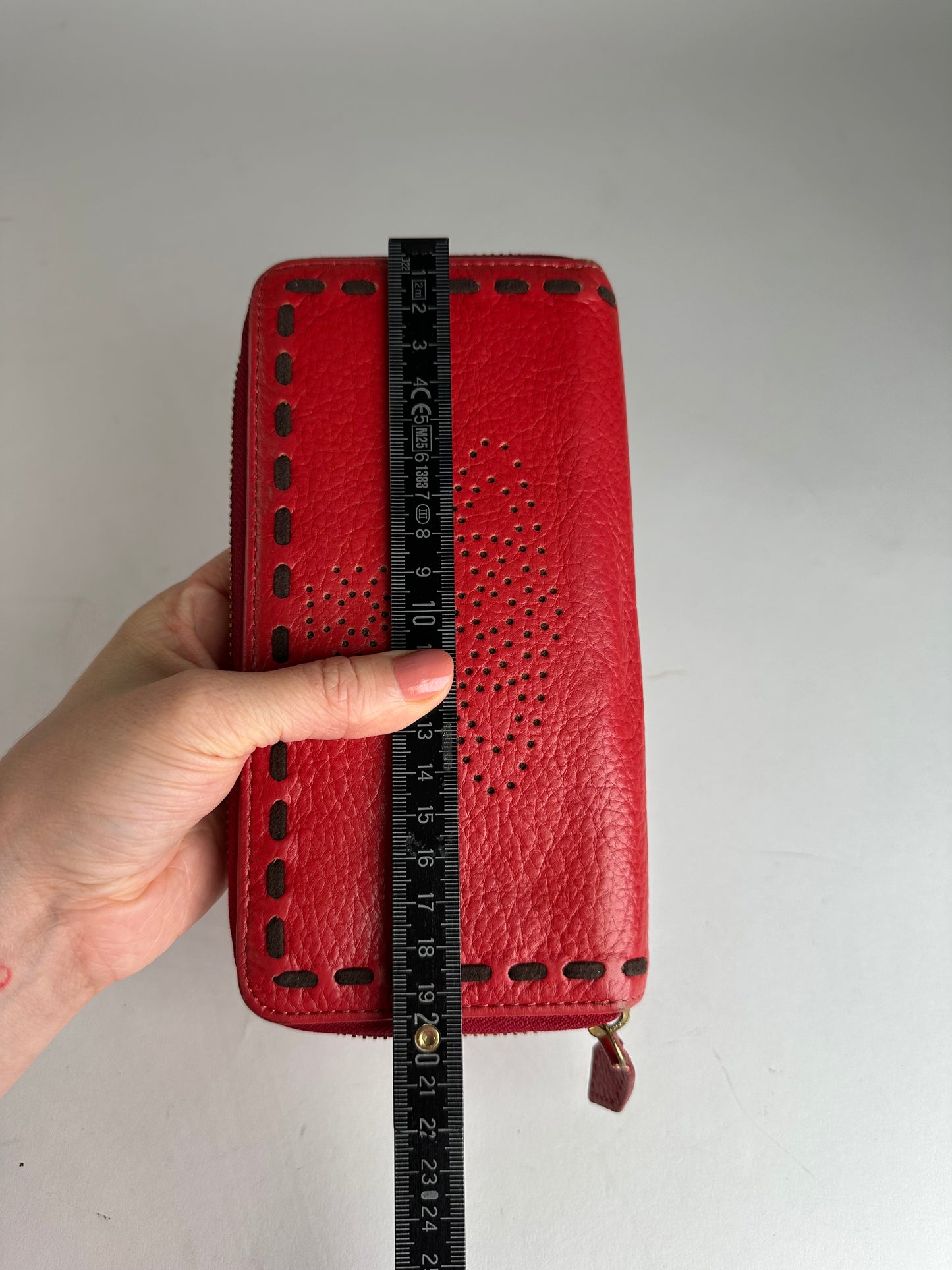 Vintage Vivienne Westwood Zippy Leather Wallet Red