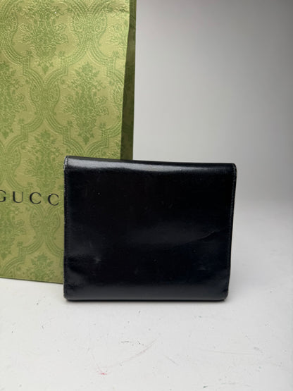 Vintage Gucci patent leather organizer / card holder black