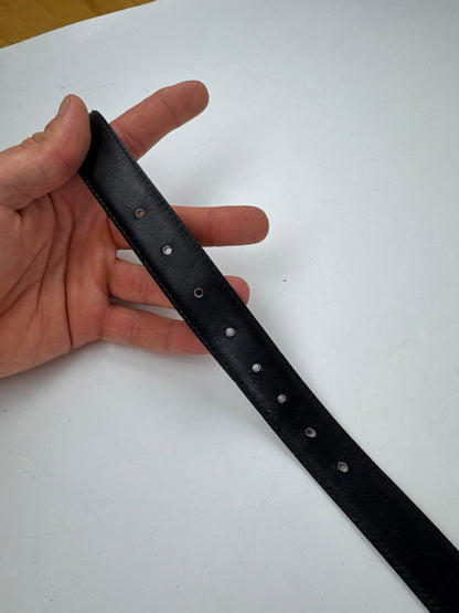 Vintage Celine Carriage Leather Belt black