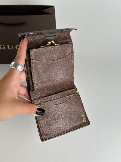 Vintage Gucci Horsebit Leather Wallet Brown