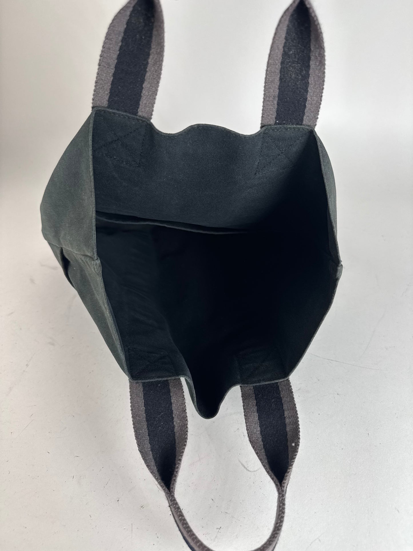 Vintage Hermes Canvas Tote bag black