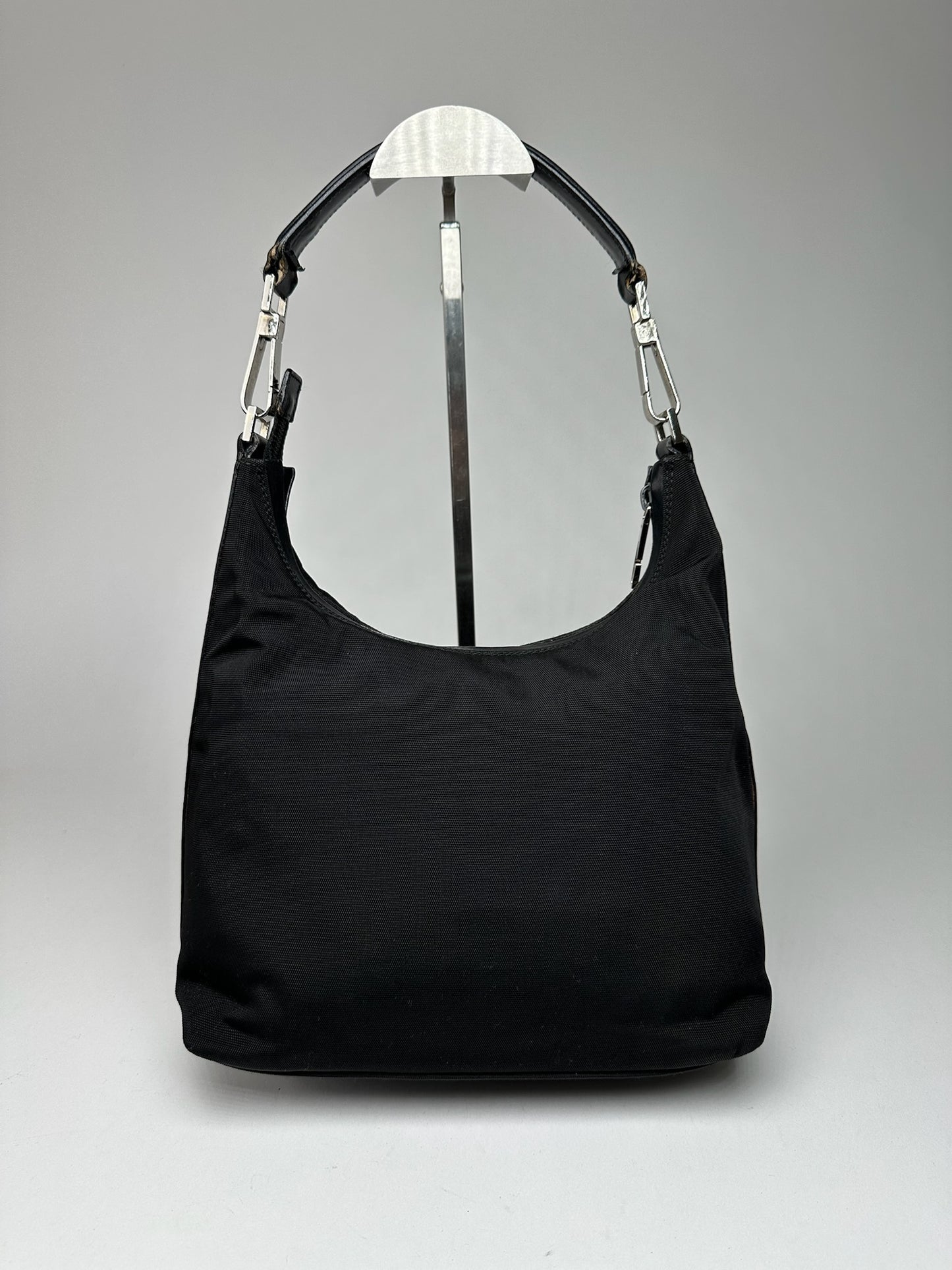 Vintage Gucci Canvas Leather Bag Black