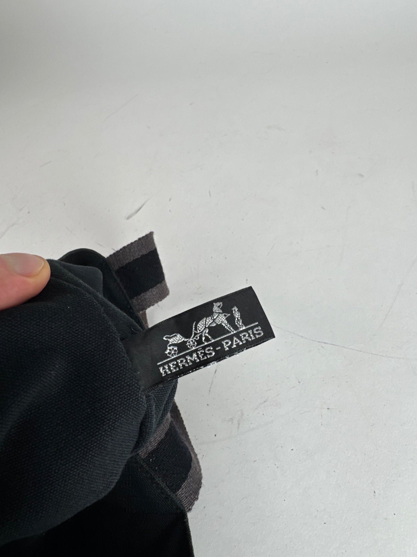 Vintage Hermes Canvas Tote bag black