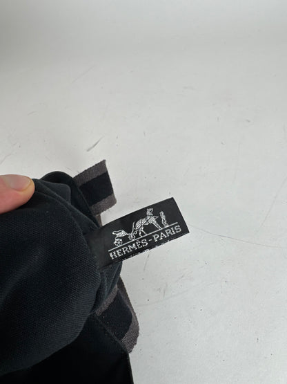 Vintage Hermes Canvas Tote bag black