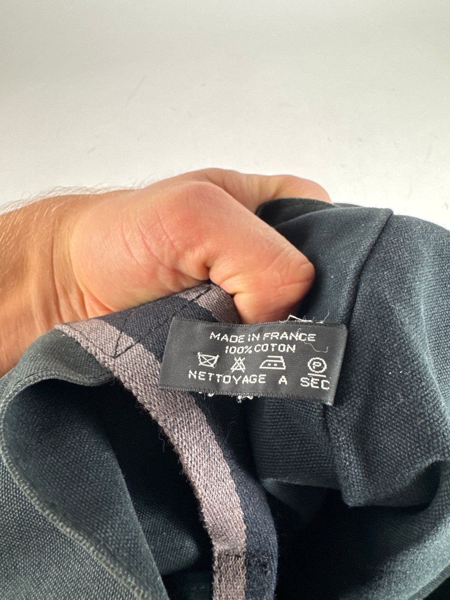 Vintage Hermes Canvas Tote bag black