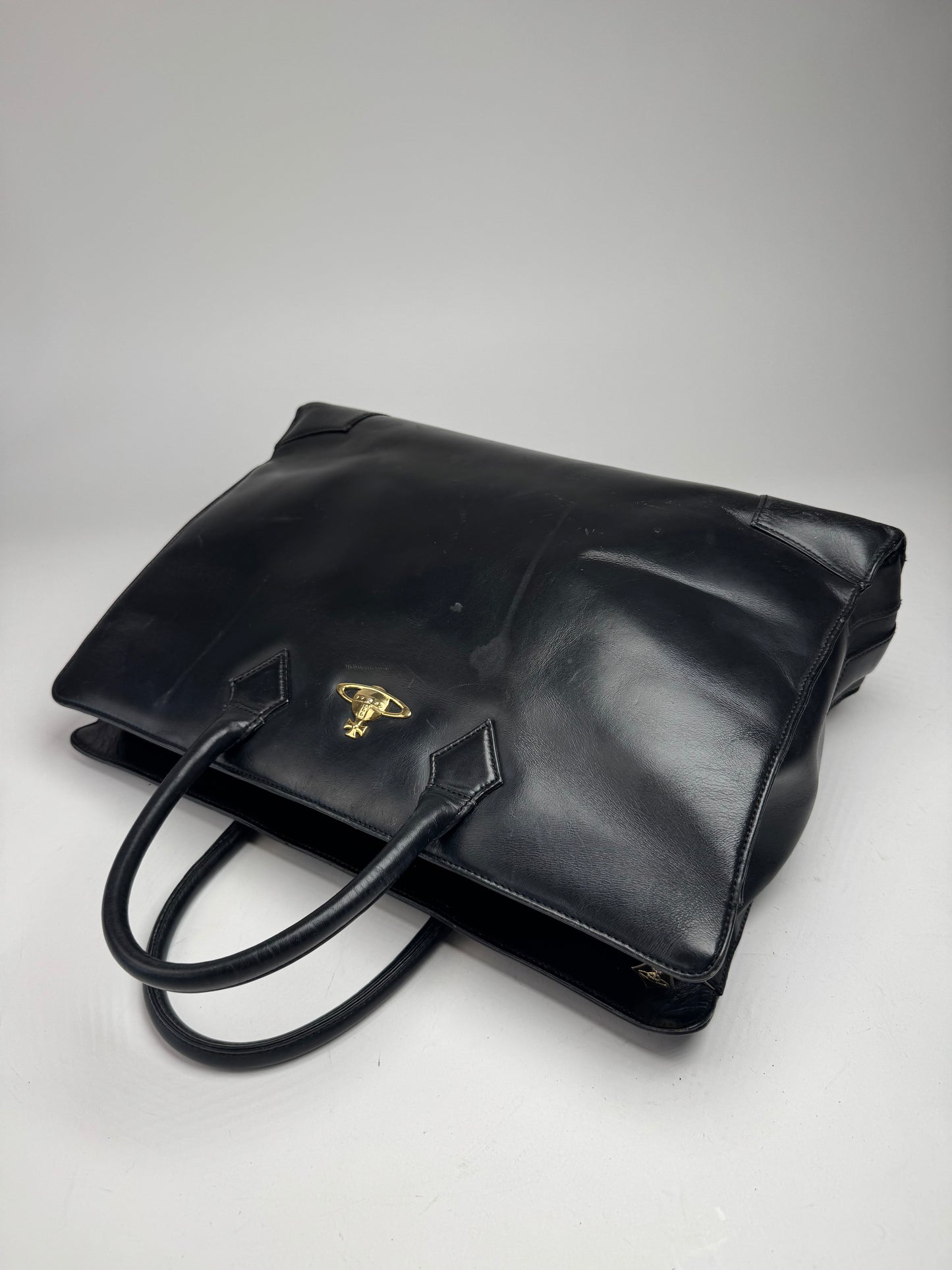Vintage Vivienne Westwood Leather Bag Black