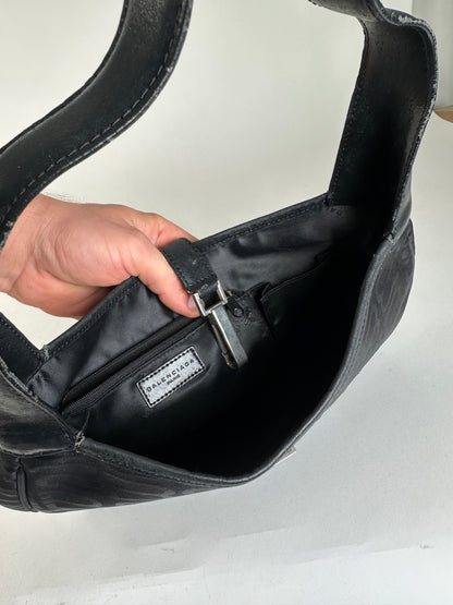 Vintage Balenciaga Monogram Handbag Black