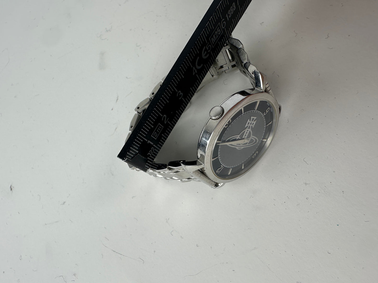 Vintage Vivienne Westwood Stainless Steel Bracelet Watch Black Silver