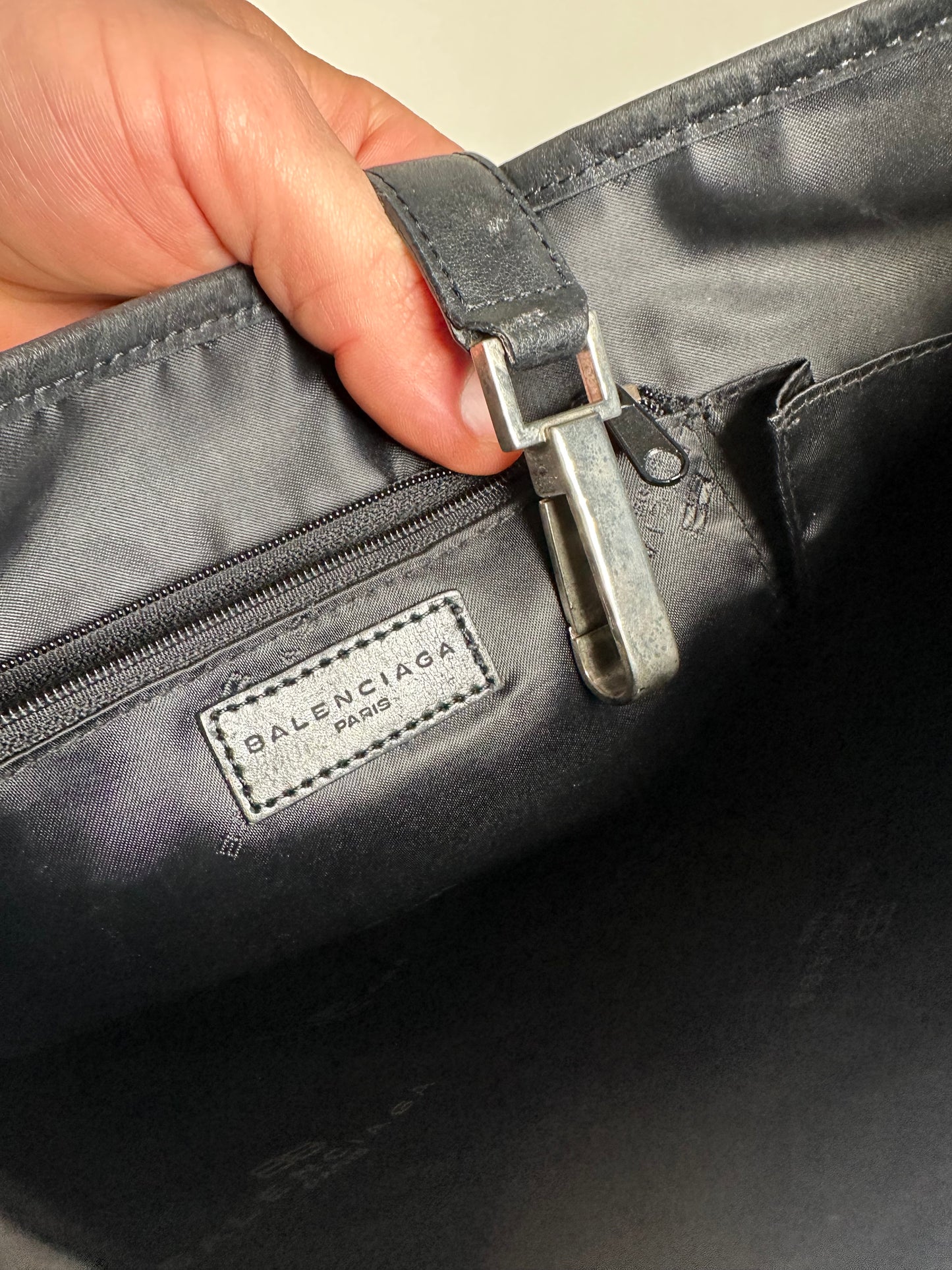 Vintage Balenciaga Monogram Handbag Black