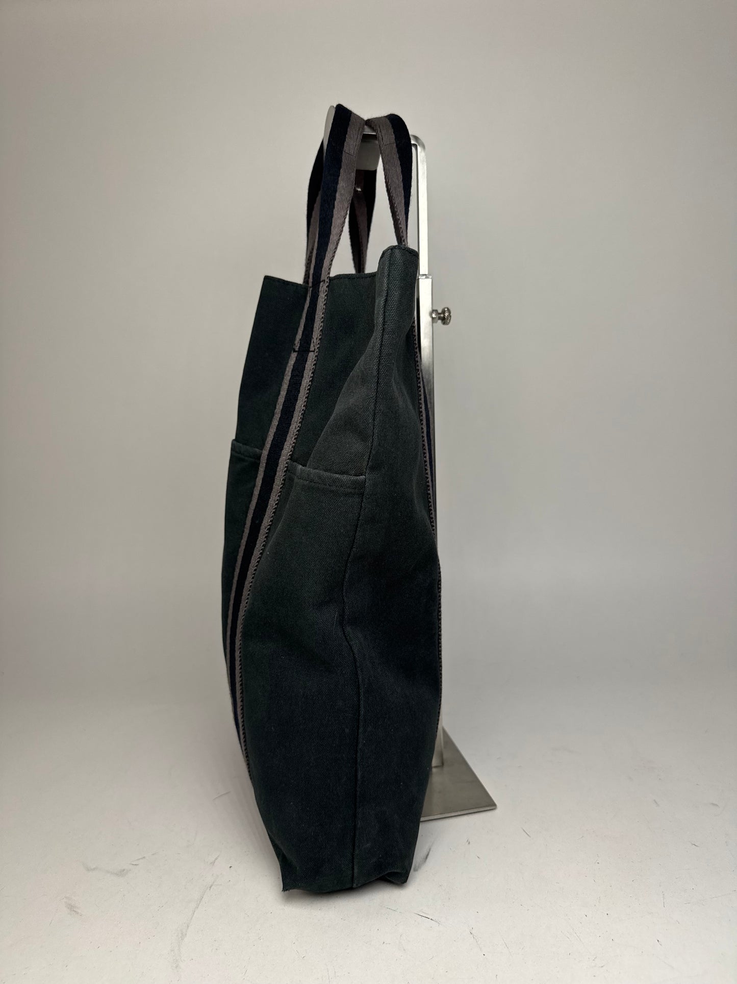 Vintage Hermes Canvas Tote bag black