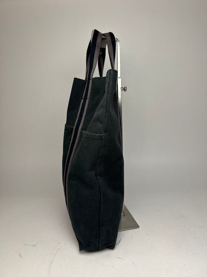 Vintage Hermes Canvas Tote bag black