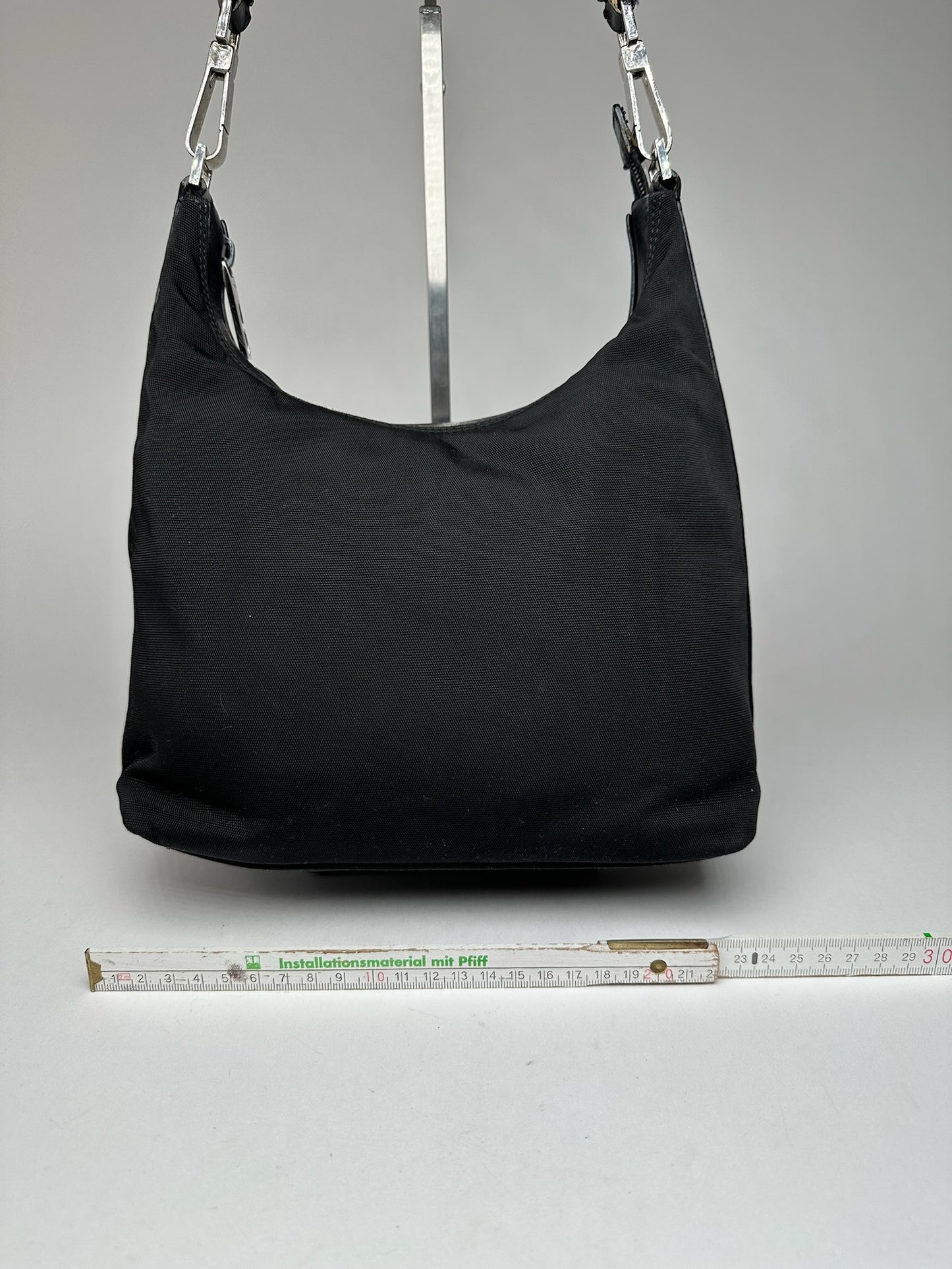 Vintage Gucci Canvas Leather Bag Black