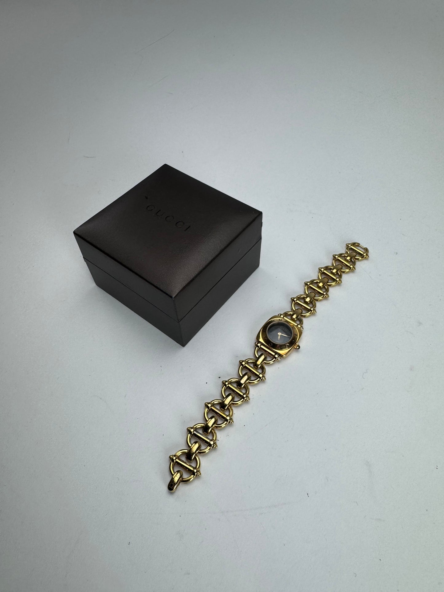 Vintage Gucci Horsebit Watch Gold Black