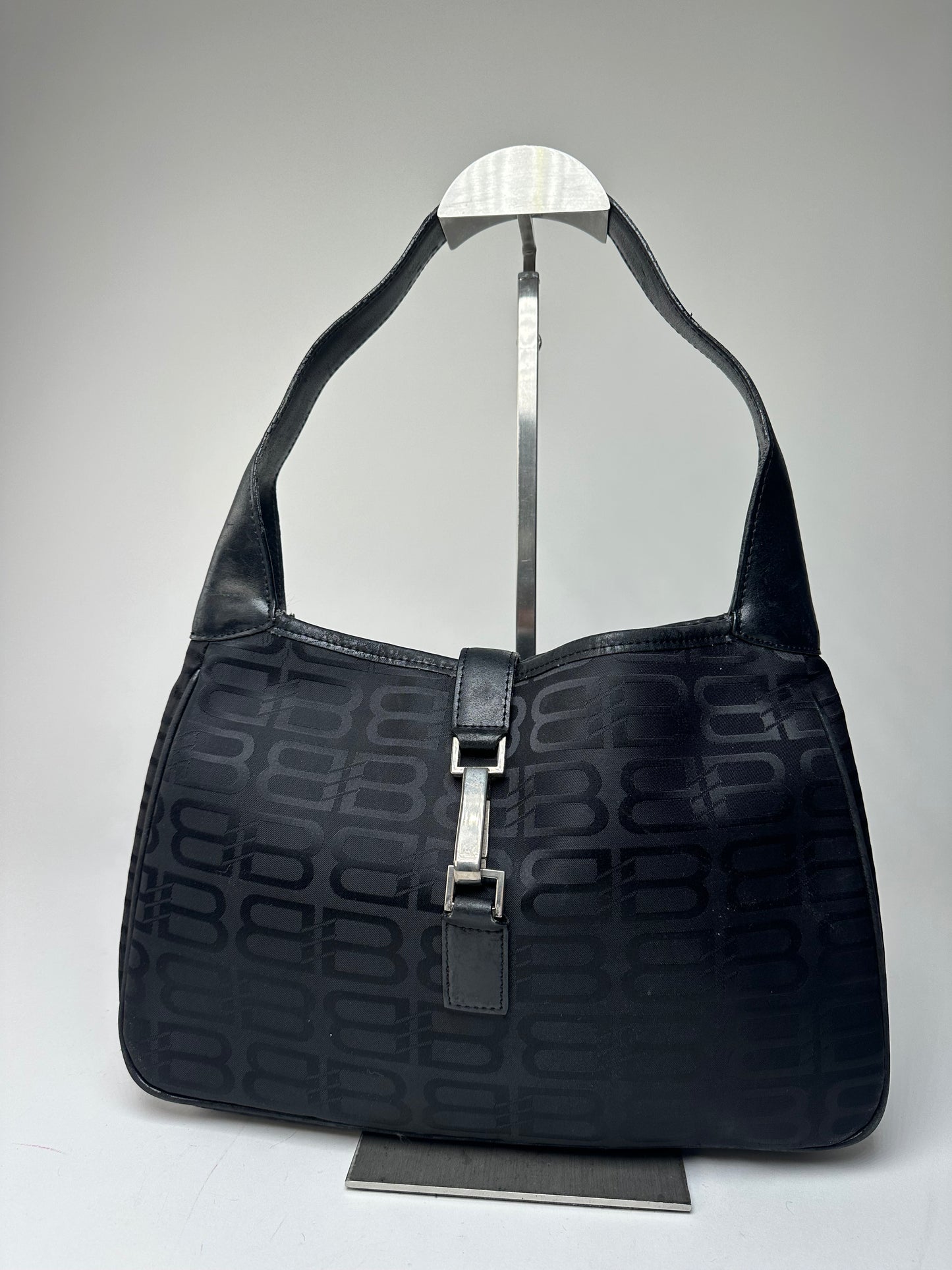 Vintage Balenciaga Monogram Handbag Black