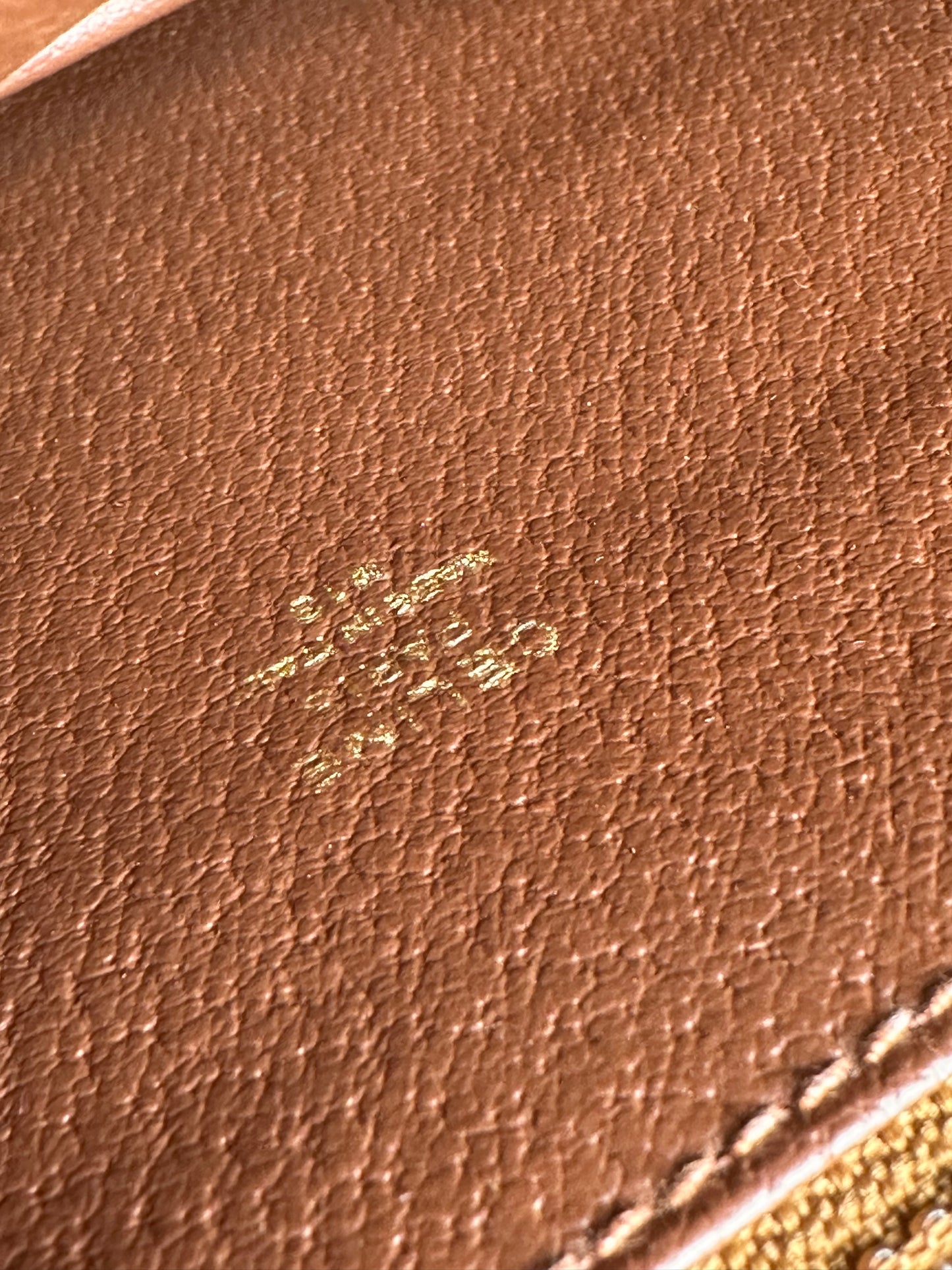 Vintage Celine Paris Leather Clutch Brown With Lock