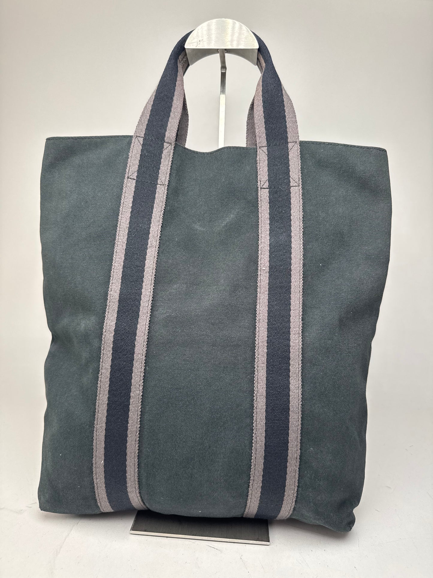 Vintage Hermes Canvas Tote bag black