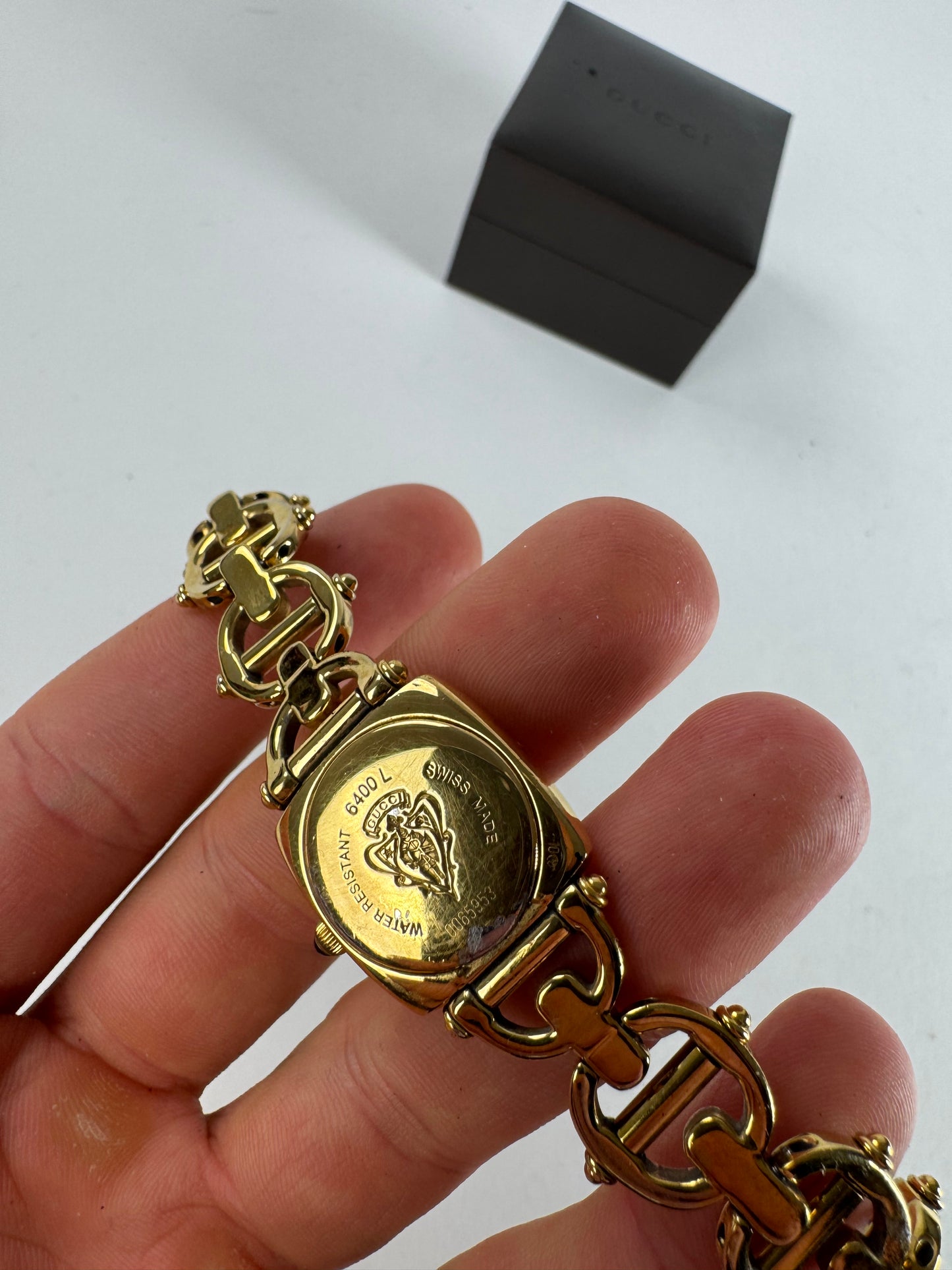 Vintage Gucci Horsebit Watch Gold Black