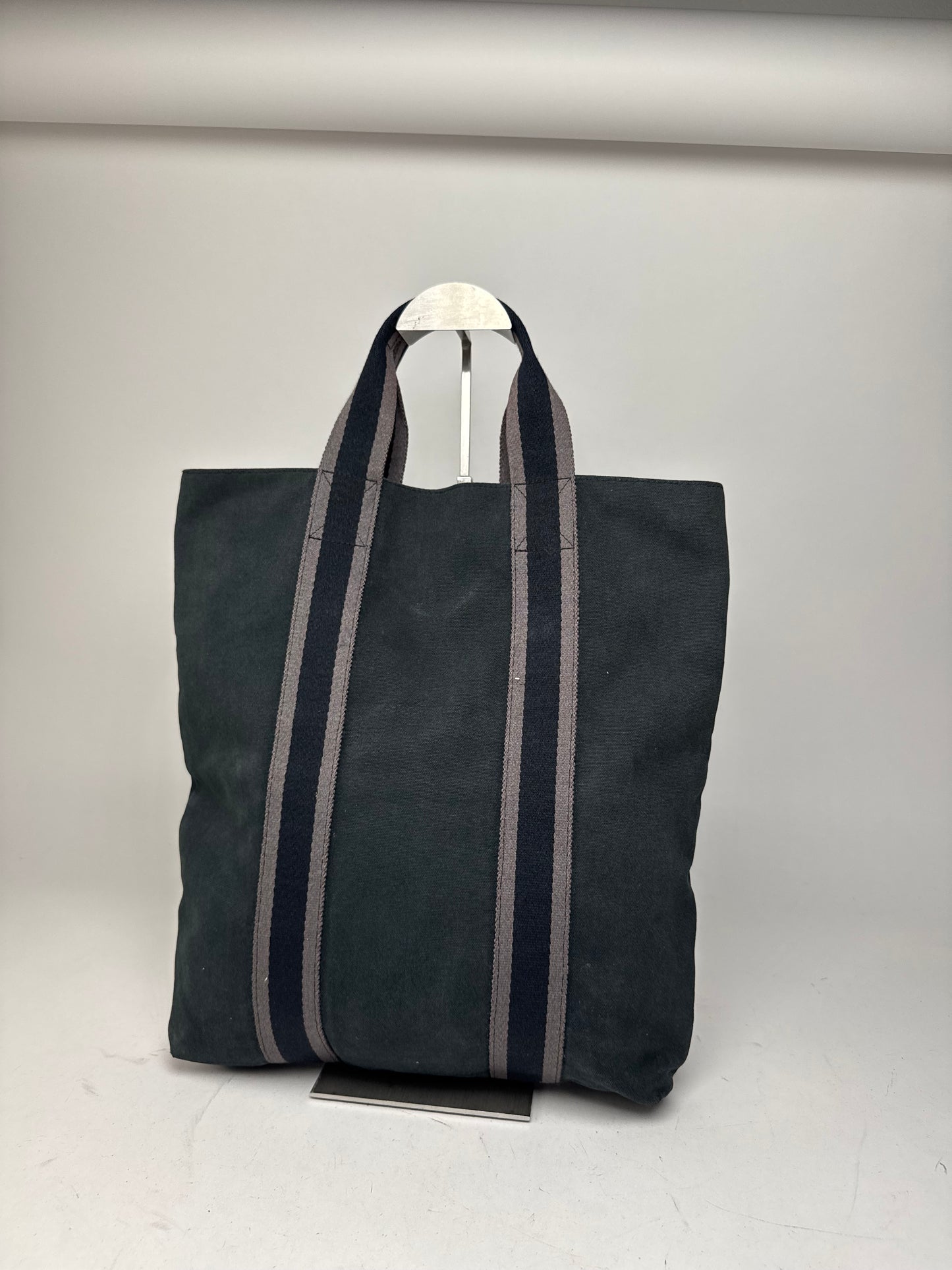 Vintage Hermes Canvas Tote bag black