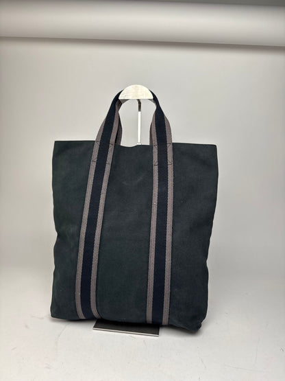 Vintage Hermes Canvas Tote bag black
