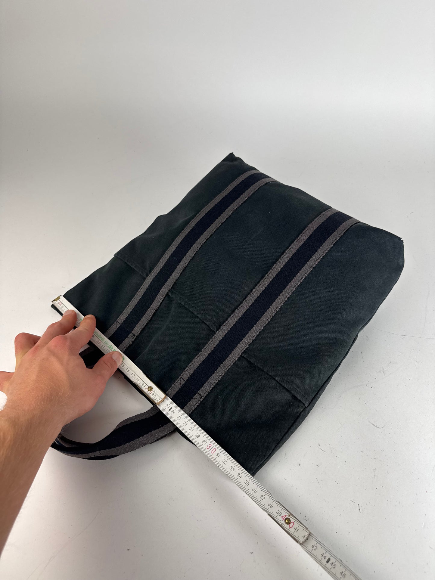 Vintage Hermes Canvas Tote bag black