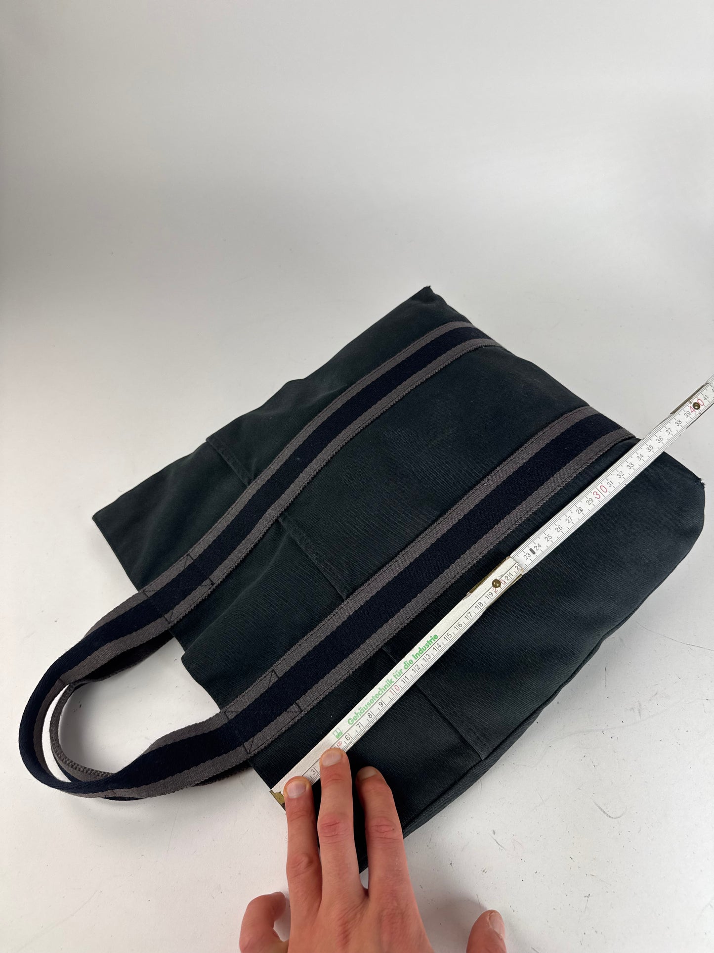 Vintage Hermes Canvas Tote bag black