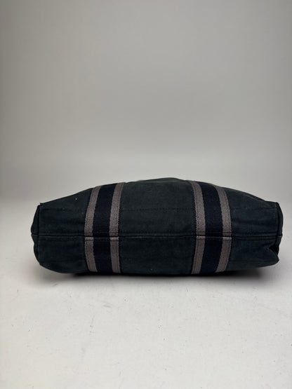 Vintage Hermes Canvas Tote bag black