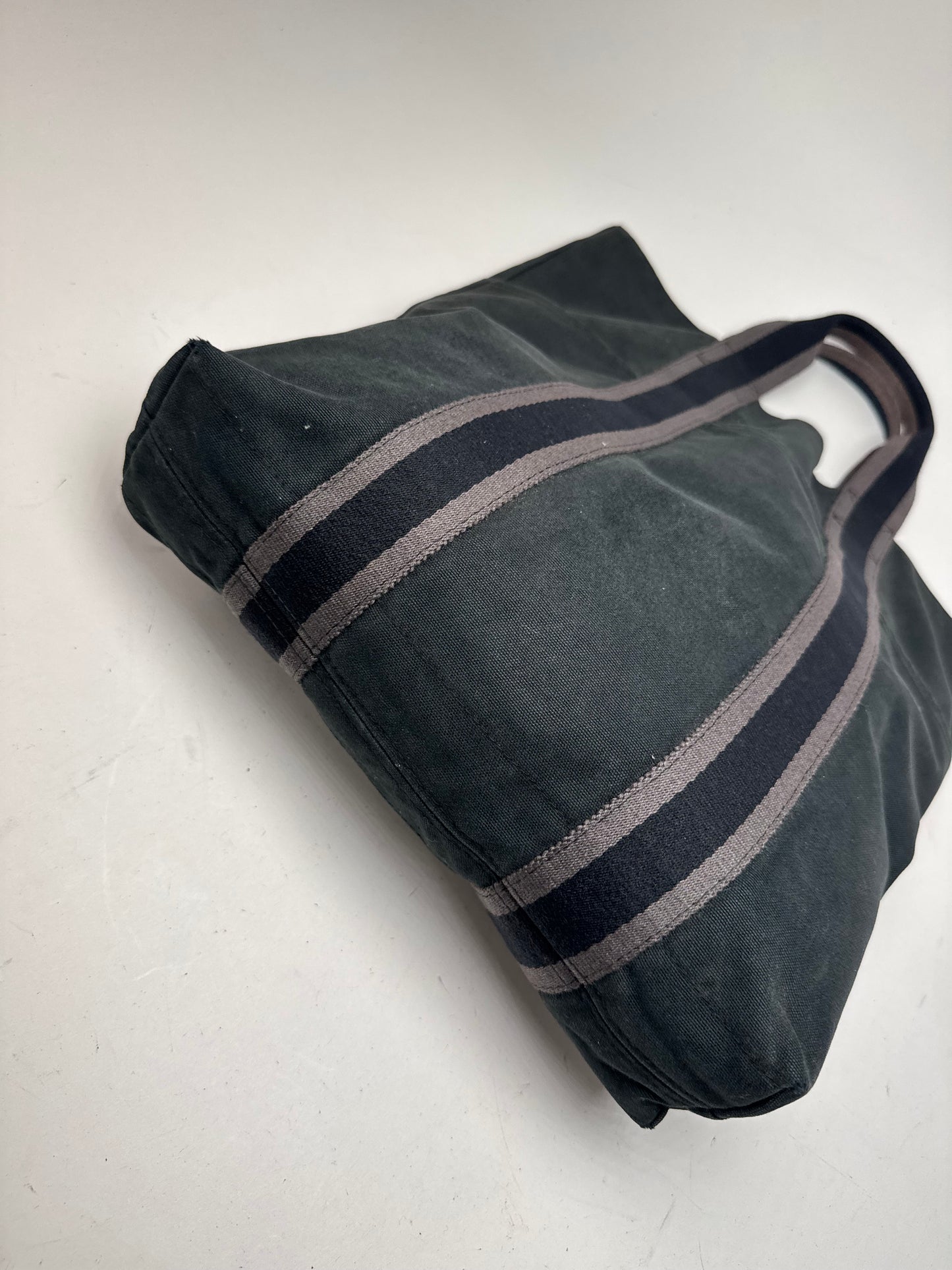 Vintage Hermes Canvas Tote bag black