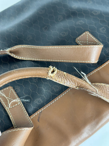 Sac de voyage vintage Dior Monogram Beige Marron