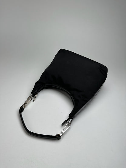 Vintage Gucci Canvas Leather Bag Black