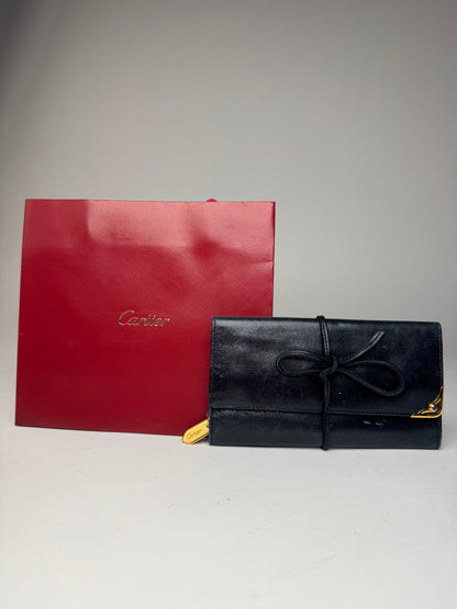 Vintage Cartier Leather Card  Holder Black