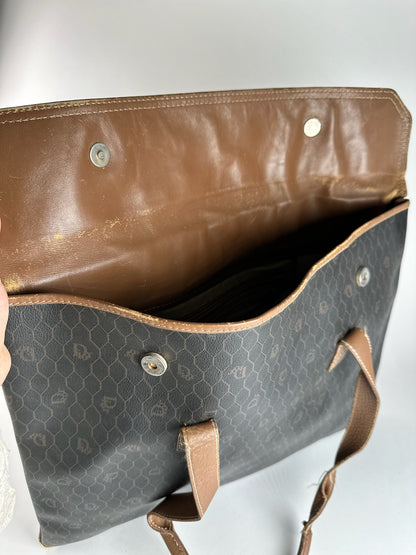 Sac de voyage vintage Dior Monogram Beige Marron