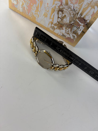 Vintage Dior Two-Tone Bracelet Watch Late 1980s Gold Silver