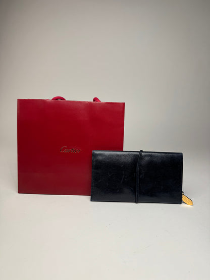 Vintage Cartier Leather Card  Holder Black