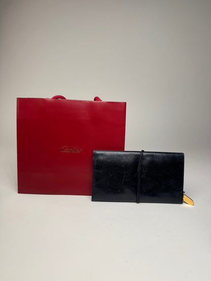 Vintage Cartier Leather Card  Holder Black