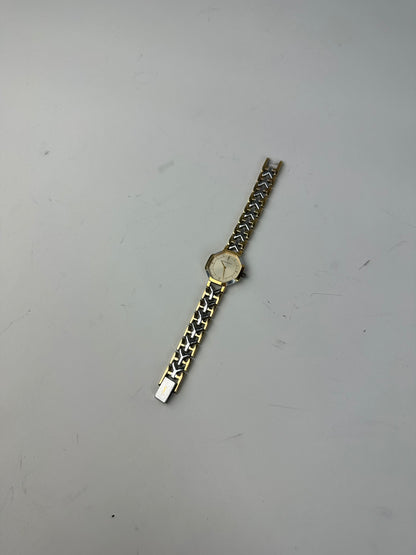 Vintage Saint Laurent Two-Tone Stainless Steel Watch Gold Silver