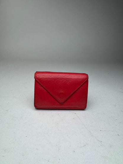 Vintage Balenciaga Leather Postal Card Holder red