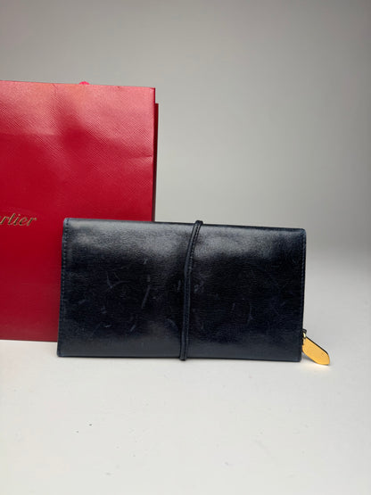 Vintage Cartier Leather Card  Holder Black