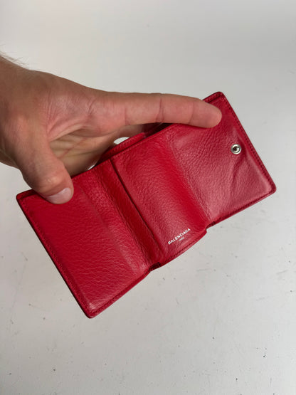 Vintage Balenciaga Leather Postal Card Holder red