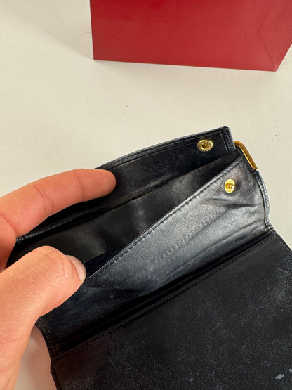 Vintage Cartier Leather Card  Holder Black