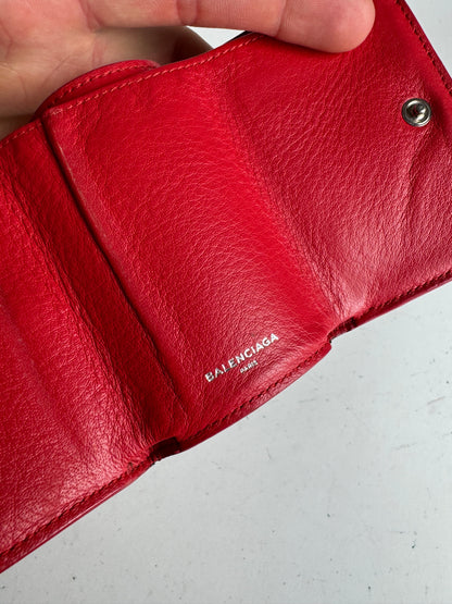 Vintage Balenciaga Leather Postal Card Holder red
