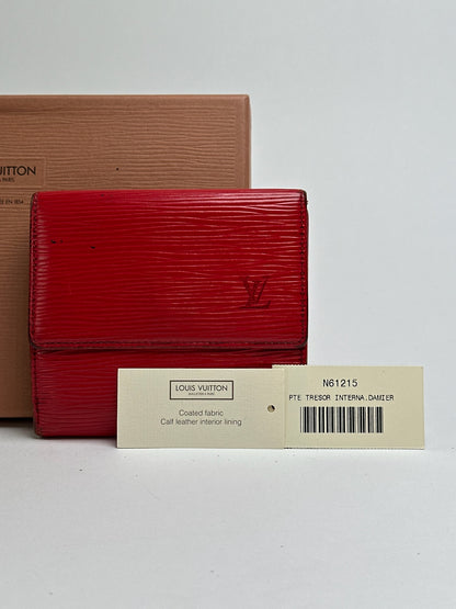 Vintage Louis Vuitton EPI Leather wallet red